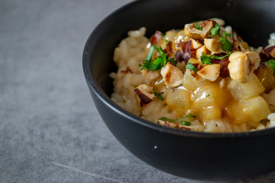 Risotto poires gorgonzola