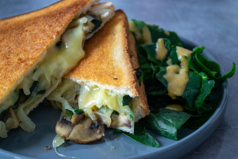 Croque-monsieurs champignons épinards